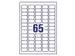 Etiket Avery L7651/PF-100 38.1x21.2mm neon roze 6500 stuks