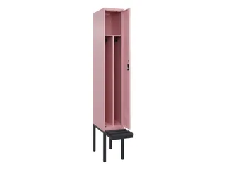 locker met bank,voor scheiding van kleding,HxBxD 2120x300x815mm,1vak - 1