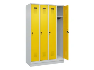 locker,HxBxD 1950x1200x500mm,4vak,vak B 300mm,draaigrendel,sokkel - 2