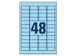 Etiquette Avery ILC 47,7x21,2mm bleu 20 feuilles 48 et. par feuille