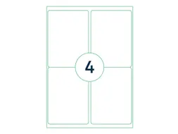 Etiket Rillstab 99.1x139mm Wit