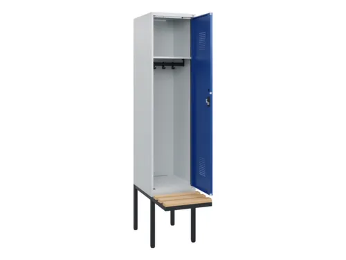 locker met bank,HxBxD 1950x400x815mm,1vak,vak B 400mm,cilinderslot