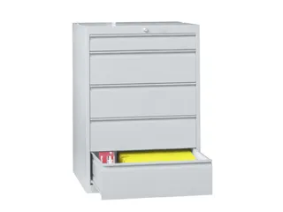 ladekast,HxBxD 1000x1023x600mm,5lade(n),cil.slot,RAL7035,front RAL3000 - 1