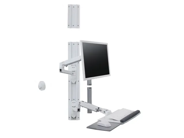 Toetsenbord- en monitorhouder Wandbevestiging LX Wall Mount System Wit