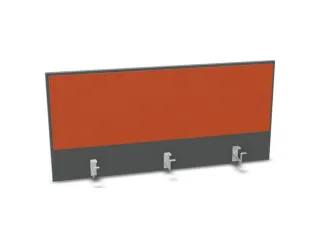 opzetpaneel bureau aanbouw achter MS-donkergrijs BN3012-oranje 1200mm - 1