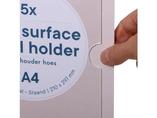 Zelfklevende Posterhouder A4 Multi-Surface Voor Glad set van 5 stuks