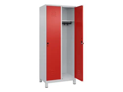 locker,HxBxD 1950x800x500mm,2vak,vak B 400mm,draaigrendel,voeten