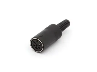 Vrouwelijke 6P Din Plug Zwart - 1