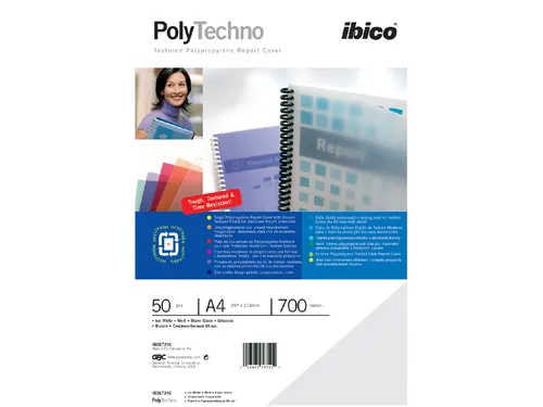 Voorblad Gbc A4 Polytechno 700 Micron Ice Wit