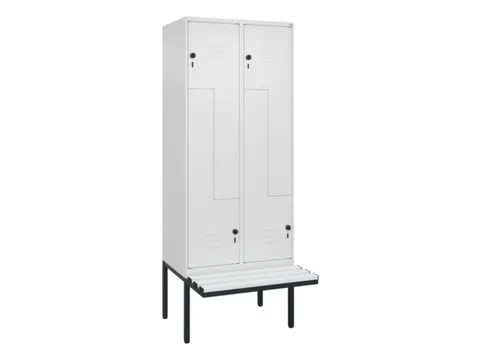 Z-garderobekast,HxBxD 2120x800x815mm,4vak,vak B 400mm,draaigrendel