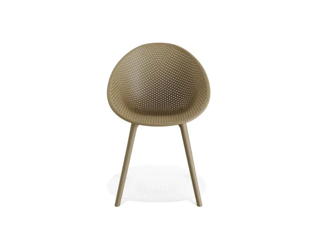 Chaise coque jardin Qosy PP aspect rotin