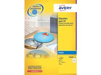 CD etiket Avery 117mm fullsize wit 25 vel 2 etiketten per vel