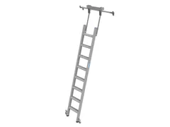 verrijdbare stellingladder,balk L 2,2m,v. H tot 2,37m,8,treden