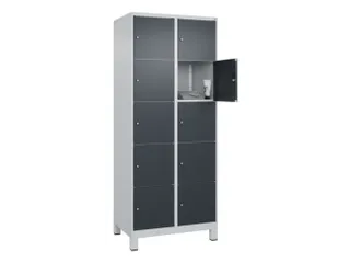 lockerkast,HxBxD 1950x800x500mm,2x5vakken,vak B 400mm,cil.-slot,voeten - 1