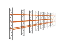 palletstelling,basis+7xaanbouw,HxBxD 3990x15500x750mm,vakl. 3000kg