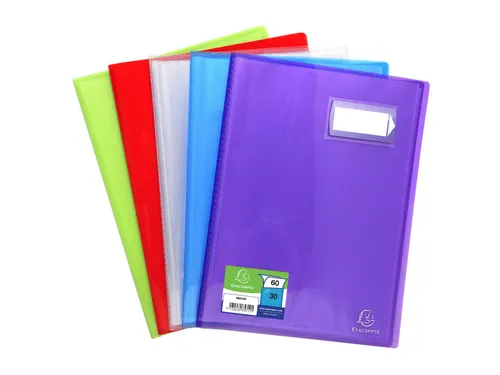 Showalbum Halfharde PP Crystal Colours 30 Tas A4 Assorti Doorschijnend