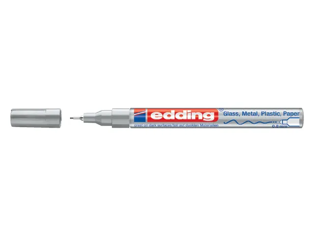 Viltstift edding 780 lakmarker rond zilver 0.8mm blister