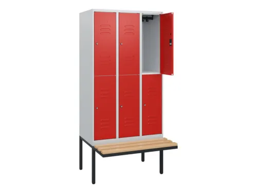 Dubbeldekse dekenkist,HxBxD 1950x900x815mm,3x2vak.,vak B 300mm