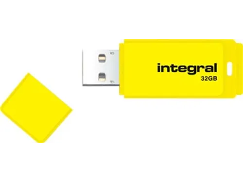 Neon USB 2.0 stick, 32 GB, geel