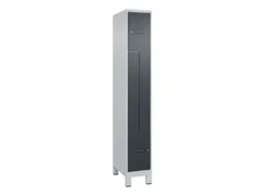 Z-garderobekast,HxBxD 1950x300x500mm,vak B 150/300mm,cil.-slot,voeten