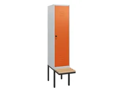 locker met bank,HxBxD 1950x400x815mm,1vak,vak B 400mm,draaigrendel