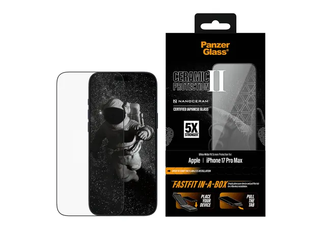 PanzerGlass Ceramic Screen Protector iPhone 17 Pro Max | Ultra-Wide