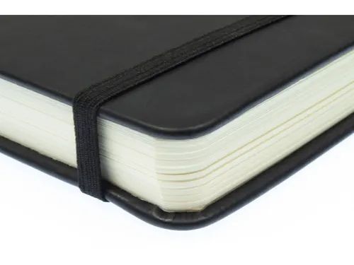 Schetsboek Kangaro A4 zwart PU HC 80 blad 140gr roomwit met elastiek e