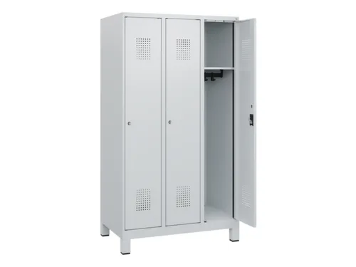 schoollocker,HxBxD 1630x900x500mm,3vak,vak B 300mm,cil.-slot,voeten