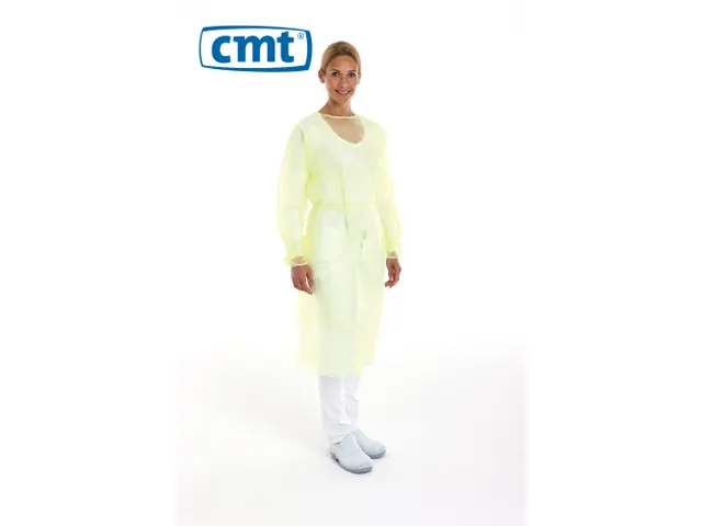 Blouse isolante PP non tissé sans latex Regular Jaune 100 pièces