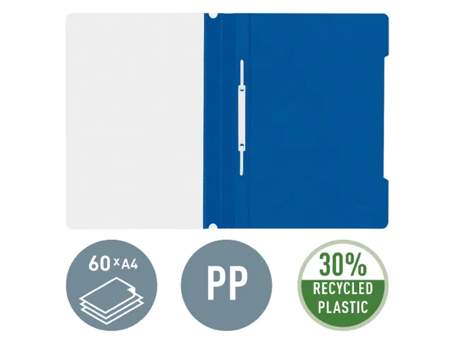 Snelhechter Leitz 4191 standaard A4 blauw 30% gerecycled plastic