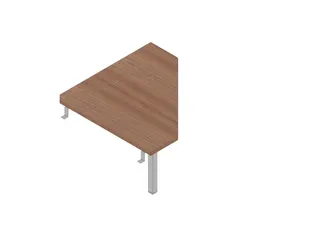 koppelelement voor bureau,90 °,HxBxD 730x840x840mm,v. sledeframe - 1