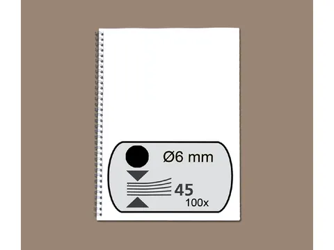 Draadrug GBC 6mm 34-rings A4 zwart 100stuks