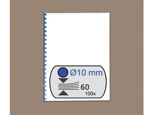 Bindrug GBC 10mm 21-rings A4 blauw 100stuks