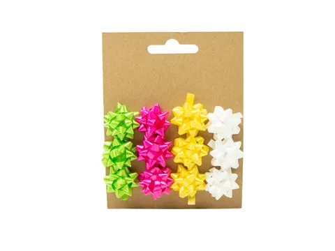 Mini strikken groen/roze/geel/wit 12 stuks