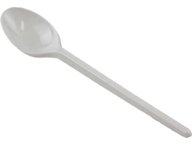 Koffielepel IEZZY herbruikbaar PP 130mm 50 stuks wit