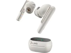 Voyager Free 60+ UC White Sand Earbuds + BT700 USB-A-adapter + oplaadc