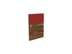baliepaneel,v. bureau,aanbouw links,B 800mm,NP-tiepolo nut,BN4011-rood