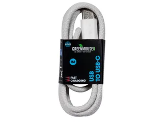 Kabel Green Mouse USB-A naar USB-C data Woven 1m - 1
