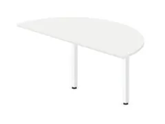 aanbouwtafel,i.h.v.,HxBxD 720-840x1600x800mm,halfrond,Bl-wit