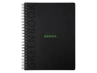Notitieboek Rhodia Greenbook recycled A4+ lijn Hard Cover Zwart - 2