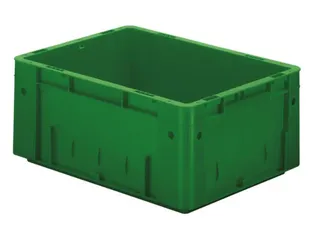 Euronorm Stapelkrat 175x400x300mm 14.5l Wanden/Bodem Gesloten Groen - 1