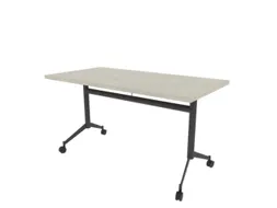 klaptafel,HxBxD 750x1400x700mm,hoekig,T-voet donkergrijs,ovale buis