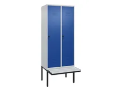 armoire vestiaire noir et blanc HxlxP 2120x800x815mm 2compart.