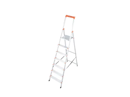 Lichte Burotrap Aluminium 7 Treden Platform 25x25cm H 1,5 m
