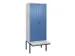 locker voor scheiding van kleding,HxBxD 2120x800x815mm,2vak