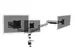 Bras 3 ;ecrans Vérin 15-27 inch Argent