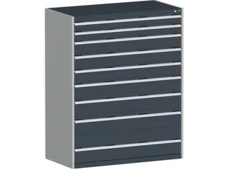ladekast HxBxD 1600x1300x650mm 9laden zware lasten RAL7035 RAL7016 - 2
