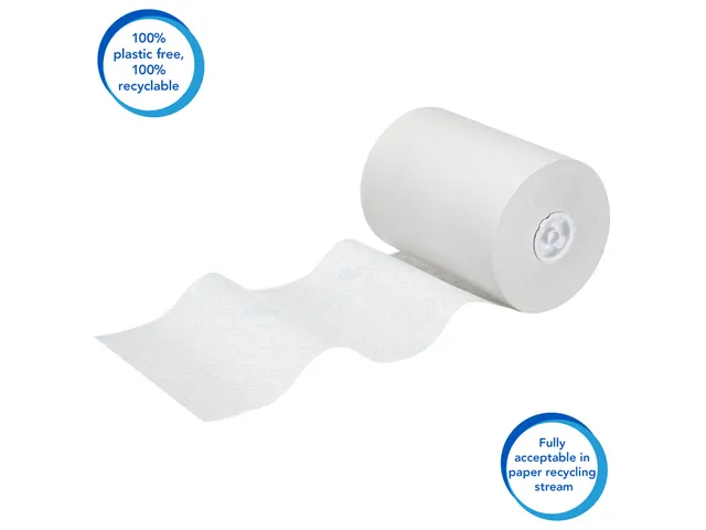 Handdoekrol Scott Slimroll 1-laags 165m wit 6623