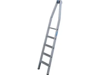 ladder-bovenladder,5,treden m. R13-laag,aluminium - 1