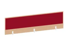 baliepaneel,v. bureau,aanbouw achter,B 1600mm,NE-esdoorn,BN4011-rood